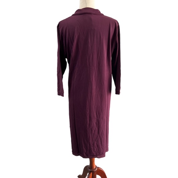 Noble Mount Womens Eco-PJ Bamboo Sleep Shirt Wine - Large - Picture 7 of 9